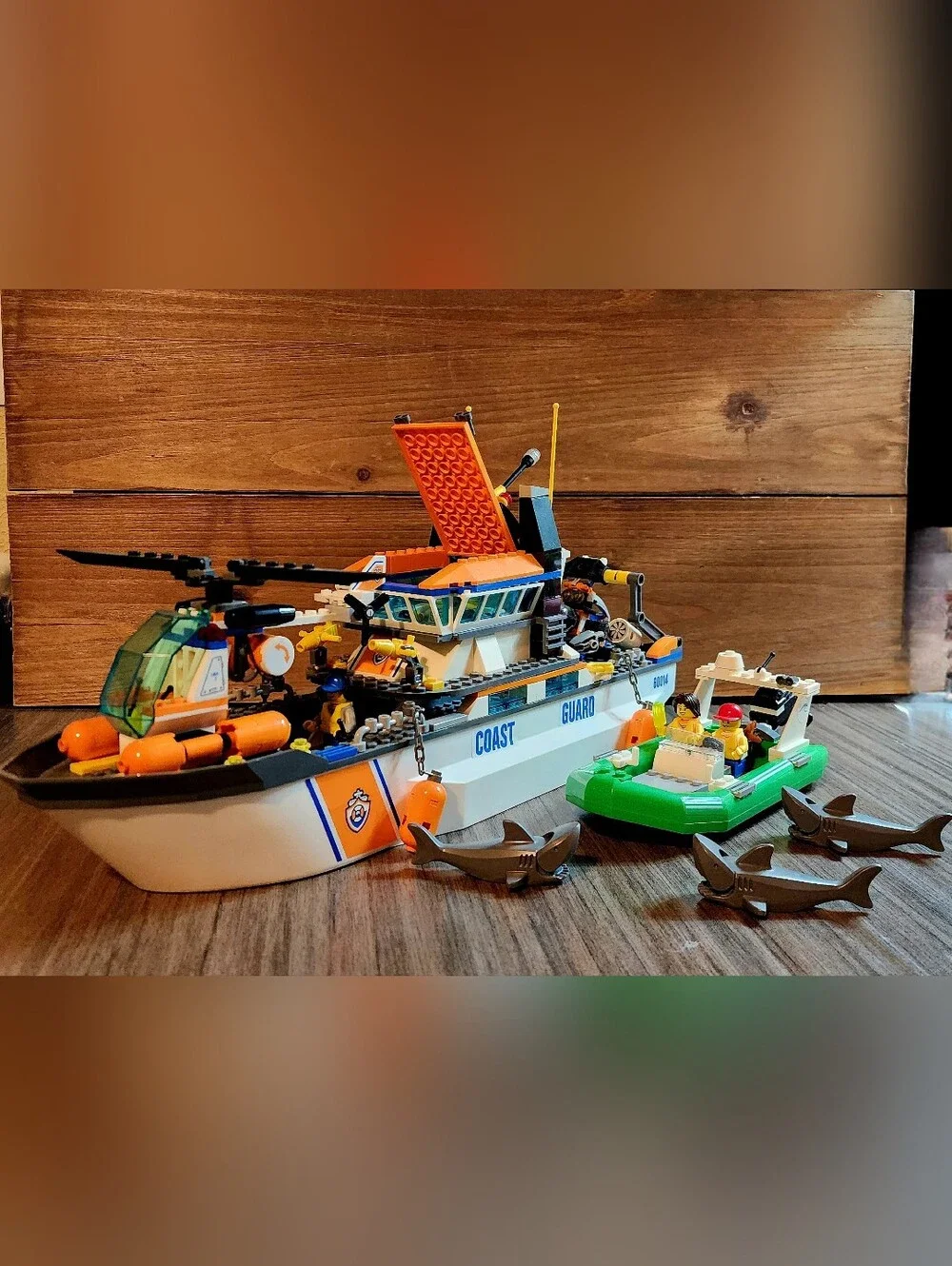 💥 LEGO City 60014 Coast Guard Patrol Vessel Helicopter & Sub Lot 💥